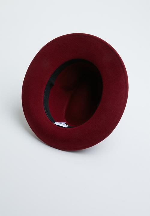 Superbalist - Felt fedora hat - maroon