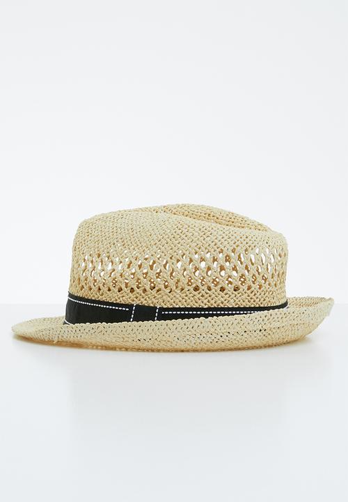 Joy Collectables - Plain fedora hat - neutral & black 