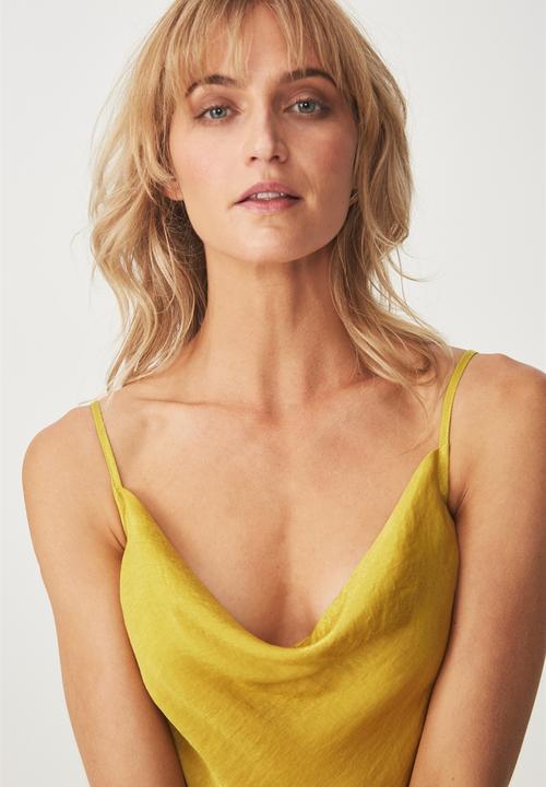 Cotton On - Delta cowl neck cami - yellow 
