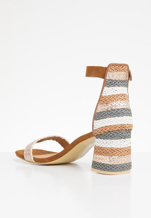 Jada - Metallic colour block heel - rose gold