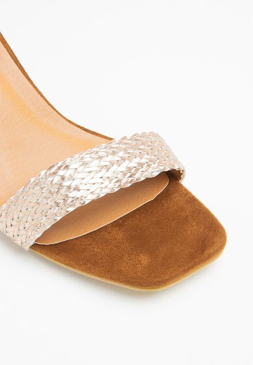Jada - Metallic colour block heel - rose gold