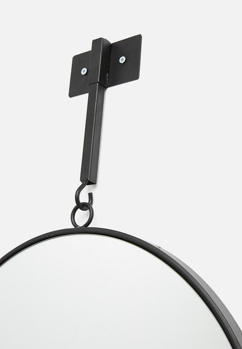 Sixth Floor - Metro round mirror - black