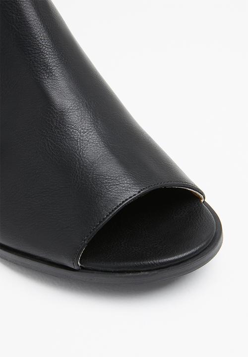 Jada - Slingback block heels - black