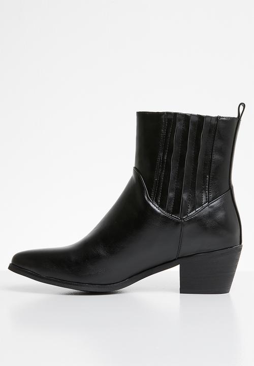 Public Desire - Beetle western ankle boot - black