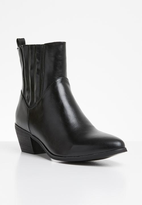 Public Desire - Beetle western ankle boot - black