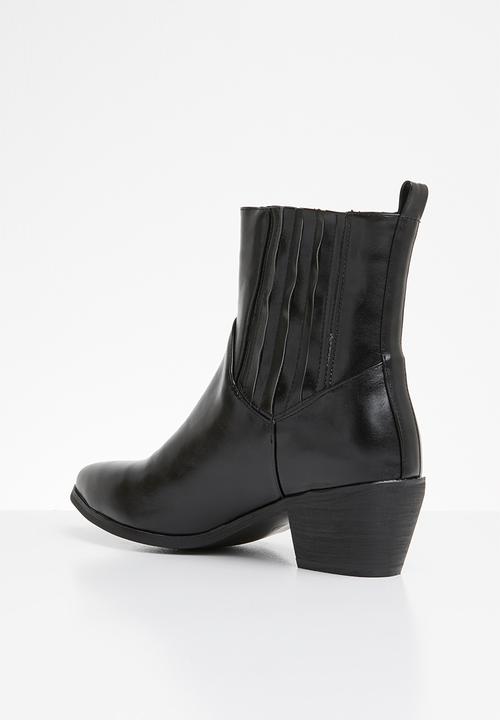 Public Desire - Beetle western ankle boot - black