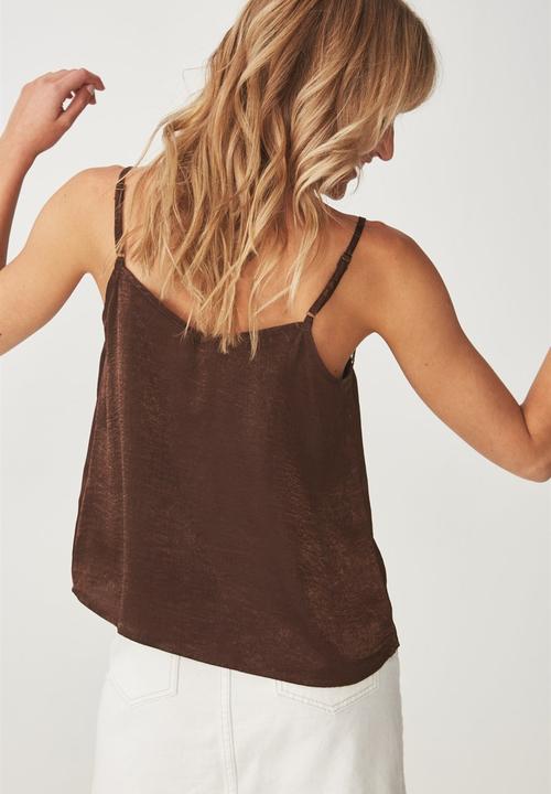 Cotton On - Ariel lace cami - brown