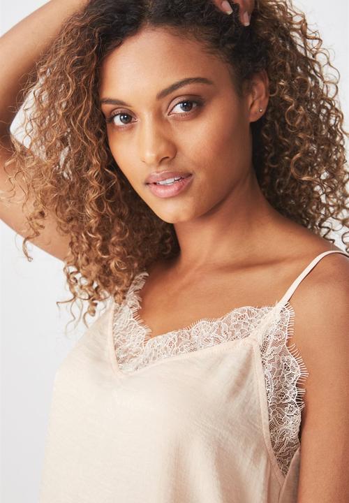 Cotton On - Ariel lace cami - beige 