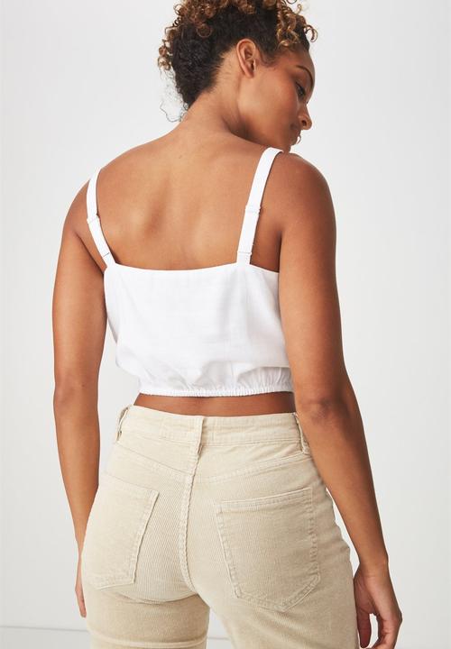 Cotton On - Reese tie-front cami - white