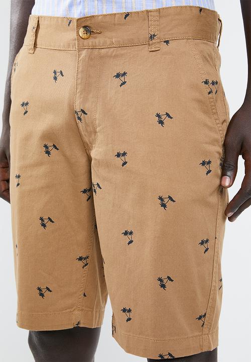 STYLE REPUBLIC - Twin palm shorts - tan
