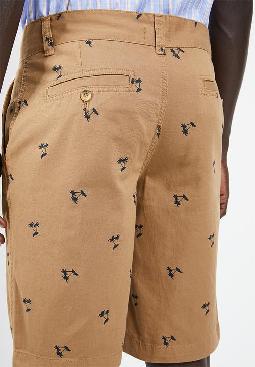 STYLE REPUBLIC - Twin palm shorts - tan