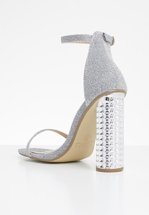 Miss Black - Adeline heel - silver