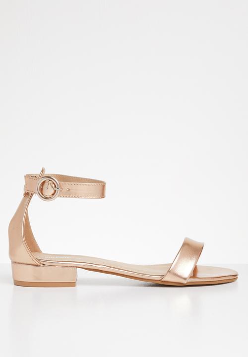 gold barely there sandals