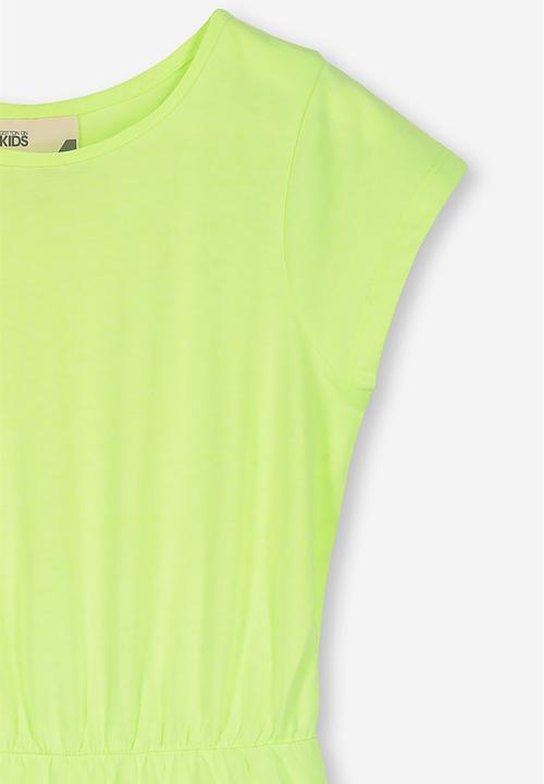 Cotton On - Joey short sleeve dress - yellow