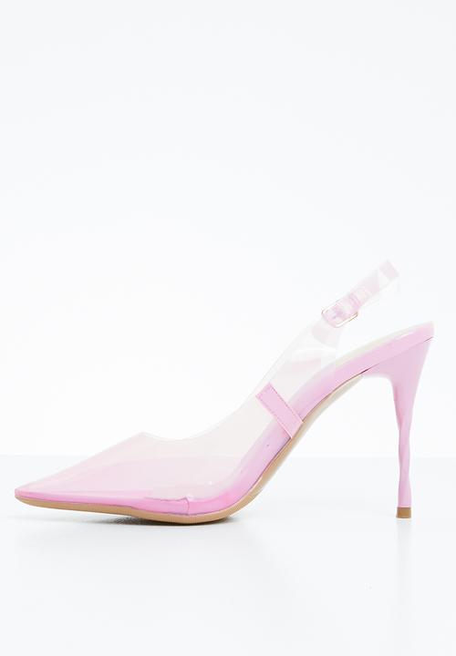 Miss Black - Translucent stiletto heel - pink