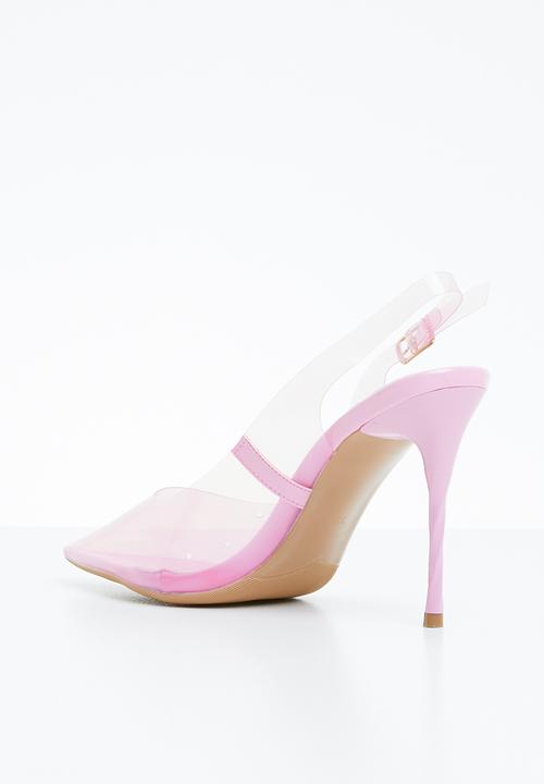Miss Black - Translucent stiletto heel - pink