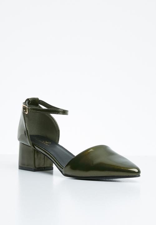 STYLE REPUBLIC - Ankle strap pointy heel - green