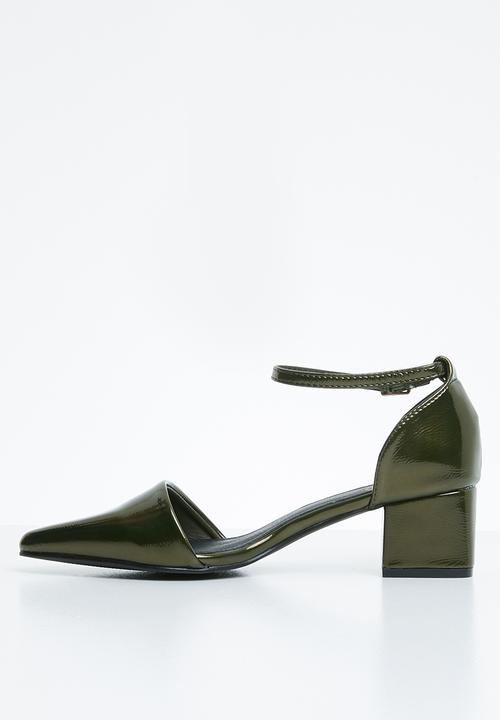 STYLE REPUBLIC - Ankle strap pointy heel - green