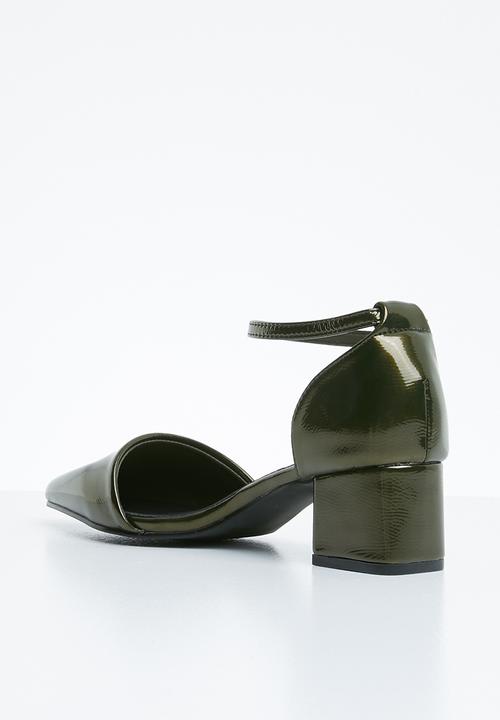 STYLE REPUBLIC - Ankle strap pointy heel - green