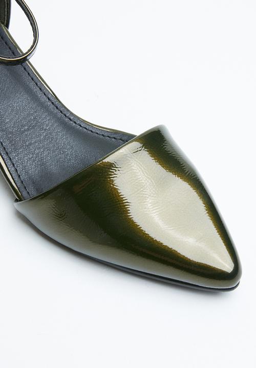 STYLE REPUBLIC - Ankle strap pointy heel - green