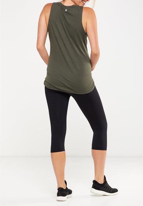 Cotton On - Maternity core capri over belly tight - black