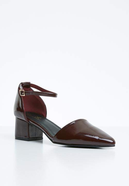STYLE REPUBLIC - Strappy pointy heel - burgundy