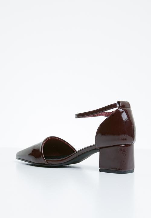 STYLE REPUBLIC - Strappy pointy heel - burgundy