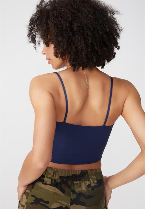 Supré  - Luxe crop cami - navy