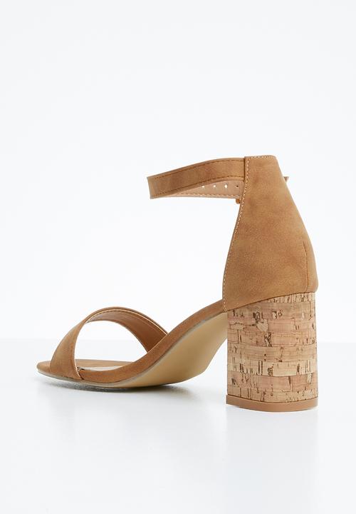 STYLE REPUBLIC - Ria ankle strap heel - brown
