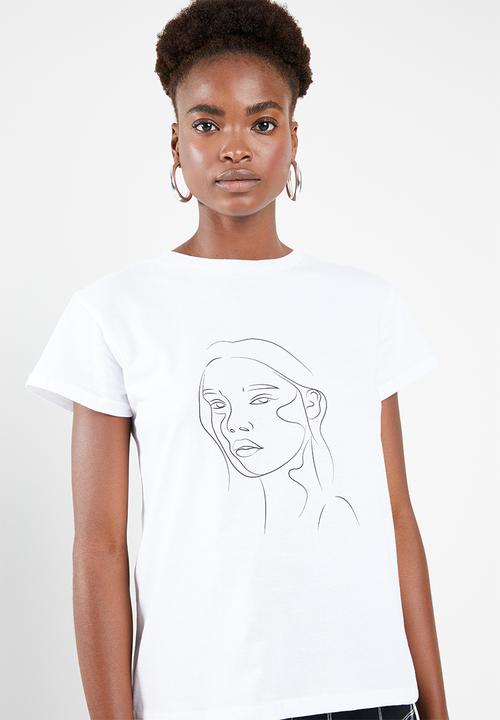Superbalist - Graphic print tee - white