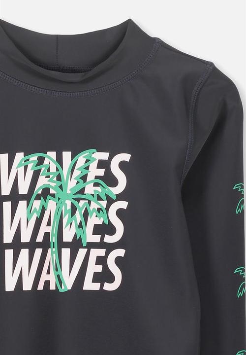 Cotton On - Fraser ls rash vest - black