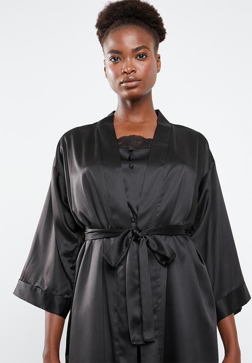 Superbalist - Contrast robe - black