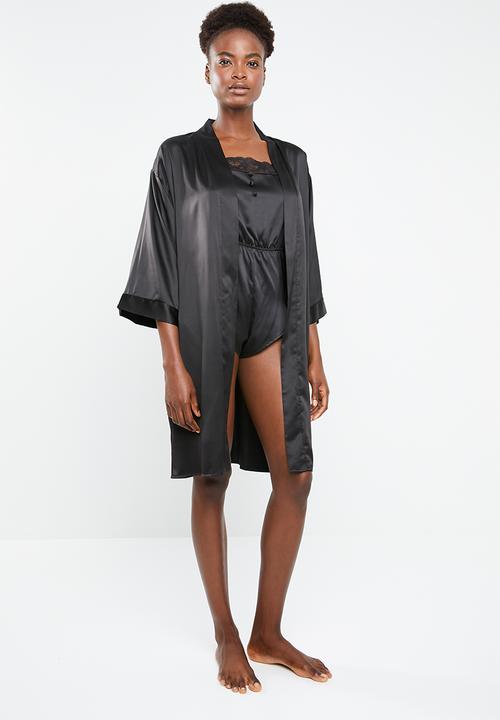 Superbalist - Contrast robe - black