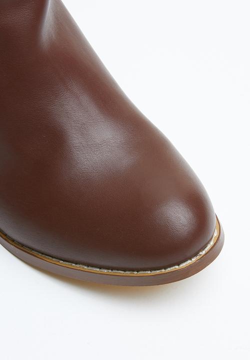 STYLE REPUBLIC - Woven detail boots - tan