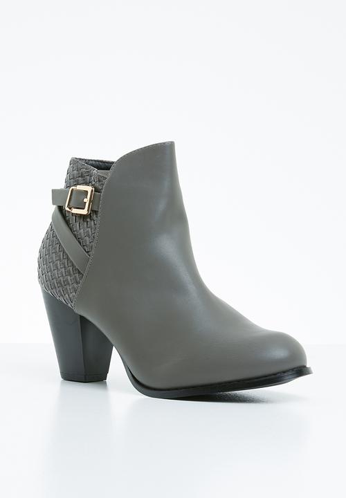STYLE REPUBLIC - Woven detail boots - grey