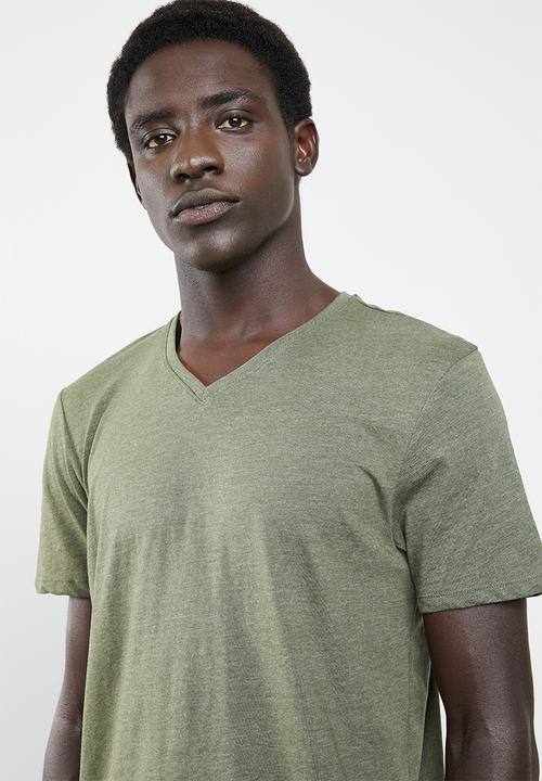 STYLE REPUBLIC - V-neck T-shirt - khaki 