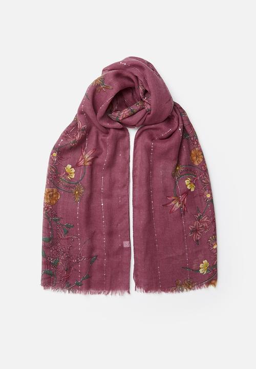 Joy Collectables - Floral print scarf - pink