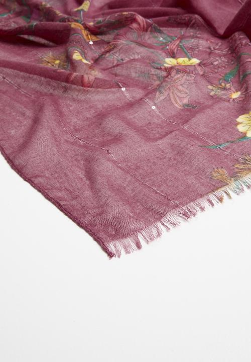 Joy Collectables - Floral print scarf - pink