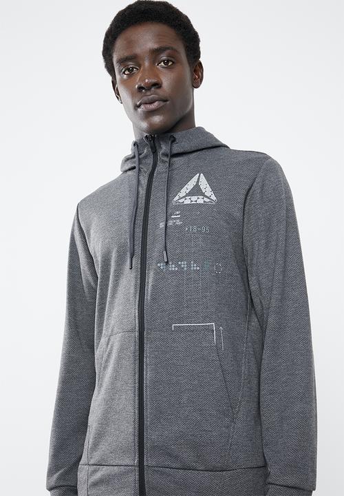 Reebok - Speedwick full zip hoodie - grey