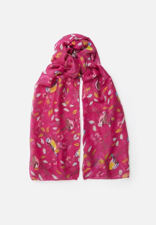 Joy Collectables - Leaf print scarf - pink