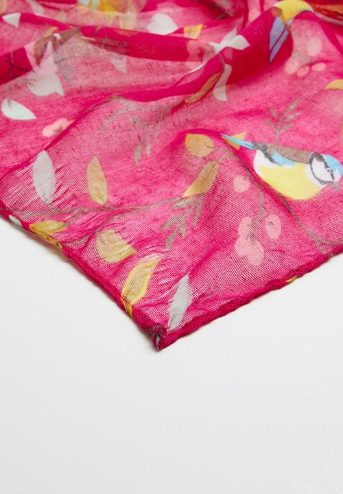 Joy Collectables - Leaf print scarf - pink