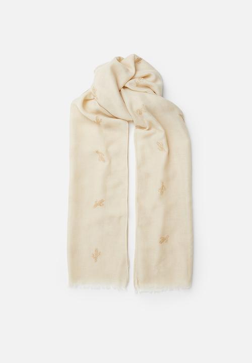 Joy Collectables - Printed detail scarf - beige