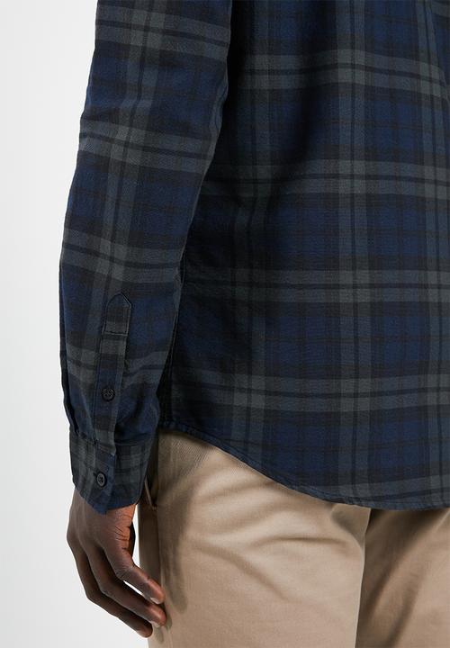 New Look - Long sleeve shirt with check pattern - green & blue 