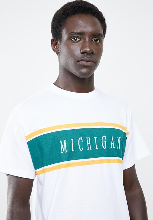 New Look - Michigan printed short sleeve tee - white