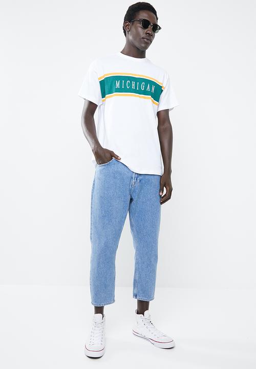New Look - Michigan printed short sleeve tee - white