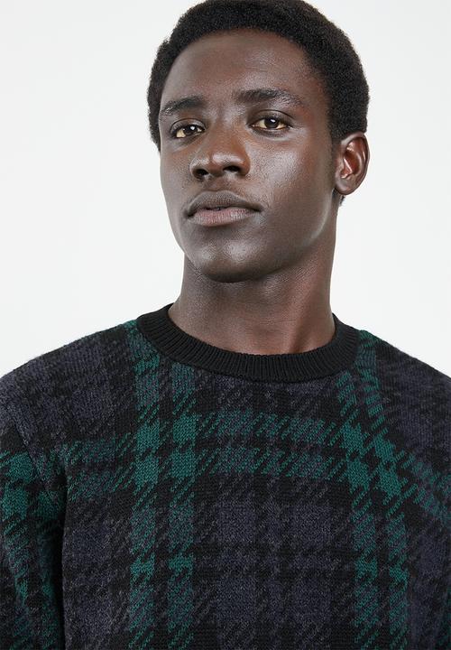 New Look - Check crew neck knitted jumper - multi
