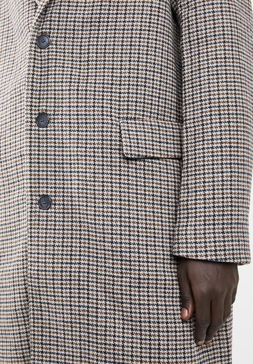 New Look - Check overcoat - multi