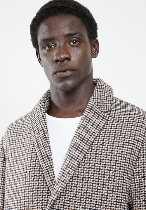 New Look - Check overcoat - multi