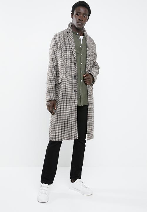 New Look - Check overcoat - multi