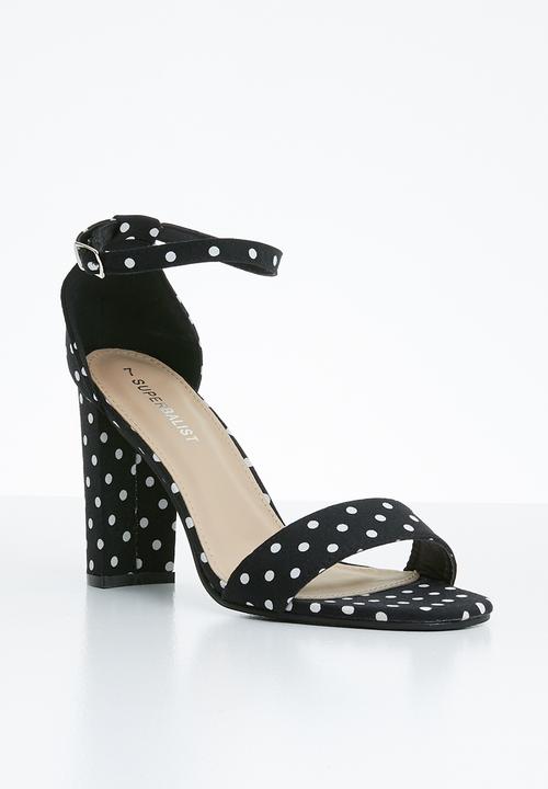 Superbalist - Minnie block heels - black & white 